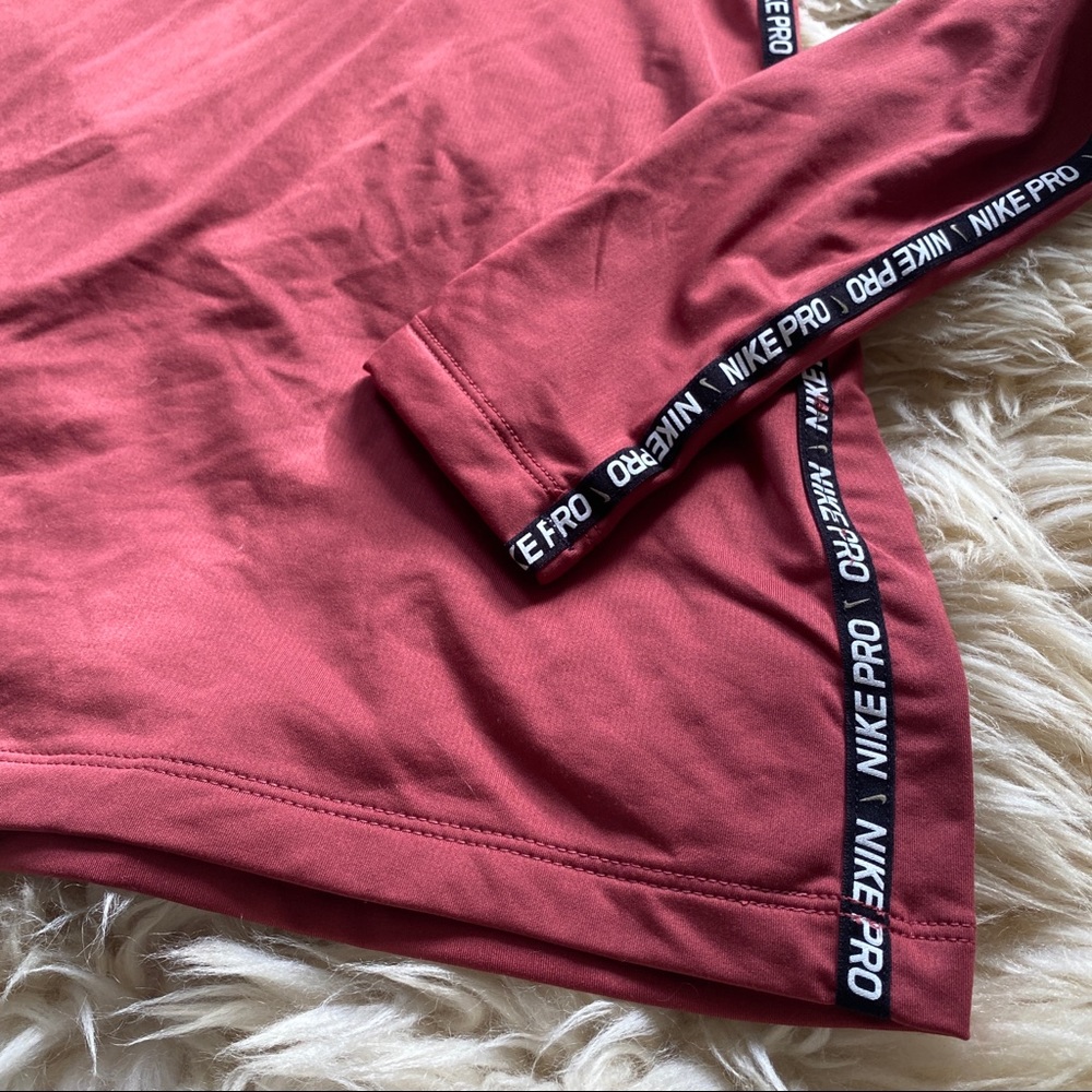 Nike Pro Dri Fit Raspberry Long Sleeve Turtle Neck - Picture 2 of 8